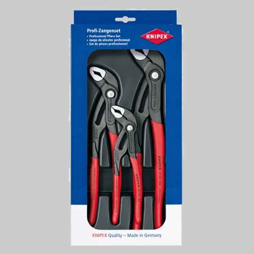 KIT PINZE REGOLABILI POLIGRIP 'COBRA' KNIPEX 3 Pezzi