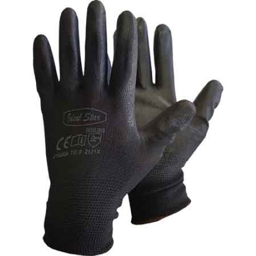 3741806-000-8373-jpg GUANTO POLIESTERE/POLIURETANO NERO IDEAL STAR Tg. 9