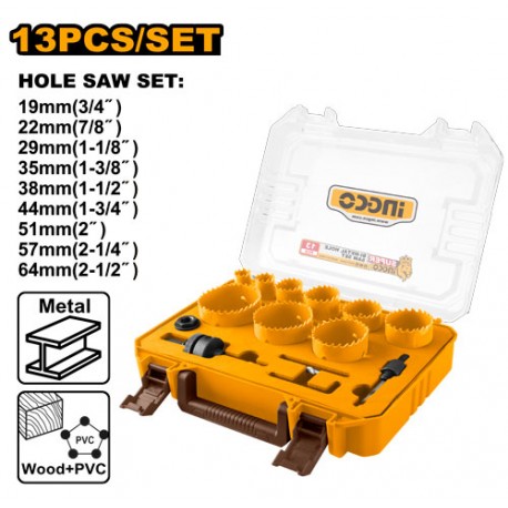 akh0132-000-8698-jpg SET 13PZ SEGHE A TAZZA BIMETAL. 19-64MM