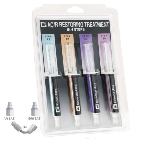 amtrestret-000-2850-jpg KIT TRATTAMENTO COMPLETO PER IMPIANTI RESTORING TREATMENT BLISTER 4 CARTUCCE + ADATTATORE 1/4"SAE E 5/16" SAE + FLESSIBILE
