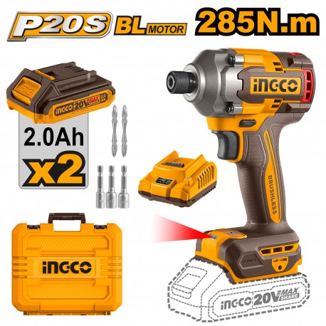 cirli2028e-000-8450-jpg AVVITATORE AD IMPULSI 285N.M BUSHLESS CON 2 BATTERIE 2Ah