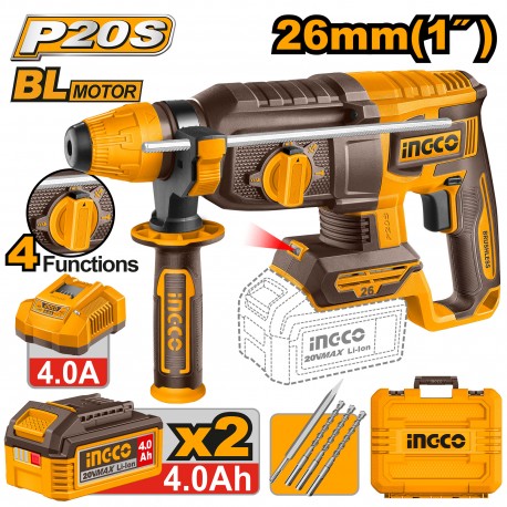 crhli262085e-000-8468-jpg MARTELLO DEMOLITORE BRUSHLESS A BATTERIA 20V 26MM 4FUNZIONI