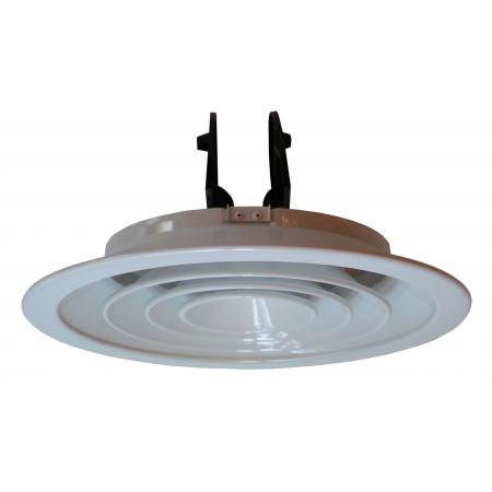 EDEA-SD D.200 RAL 9016 DIFFUSORE CIRCOLARE A CONI FISSI CON SERRANDA DI REGOLAZIONE