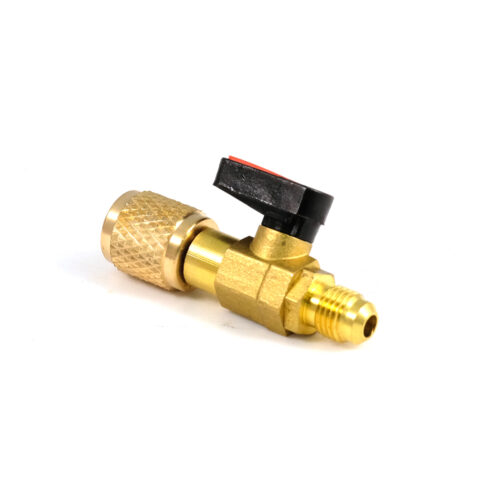 f-af-al-va-12a-u1-4-000-8632-jpg Rubinetto femmina 1/2" 16 ACME sinistro - uscita maschio 1/4" SAE destro (per R32, R1234yf, R290)