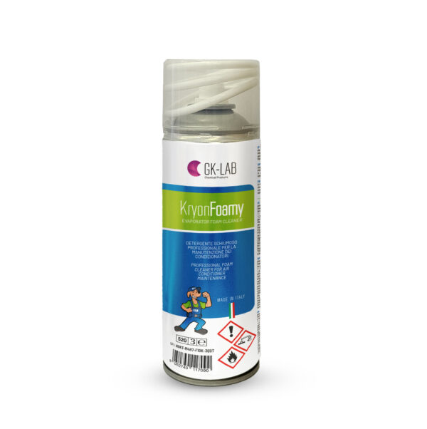 GK-Lab Kryon&reg; Foamy - pulitore Aerosol Igienizzante Schiumoso per Evaporatori (unit&agrave; interne) - 6 bombolette da 400ml