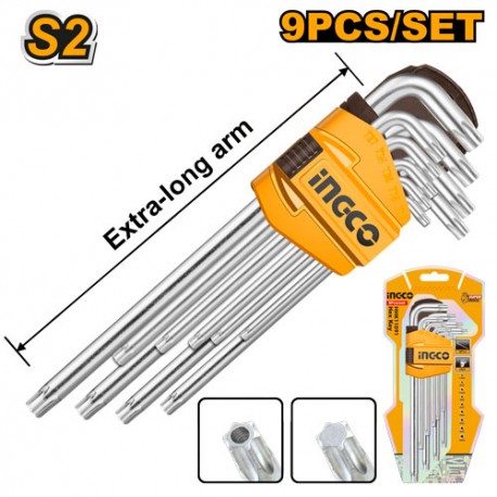 hhk13092-000-8707-jpg SET 9 CHIAVI TORX CON FORO EXTRA LUNGHE